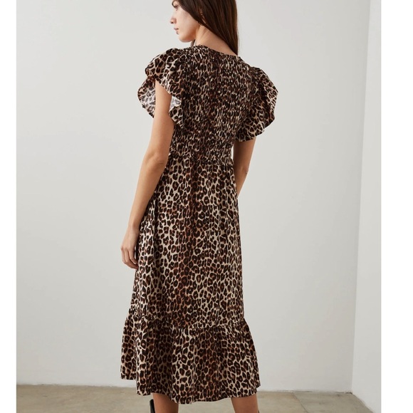 NWT Rails CLEMENTINE MIDI Cotton Dress Nala Leopard Print - Picture 2 of 5